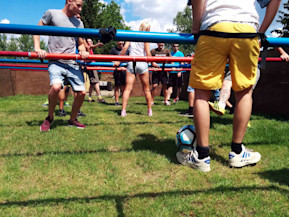 Human Table Football in Prague