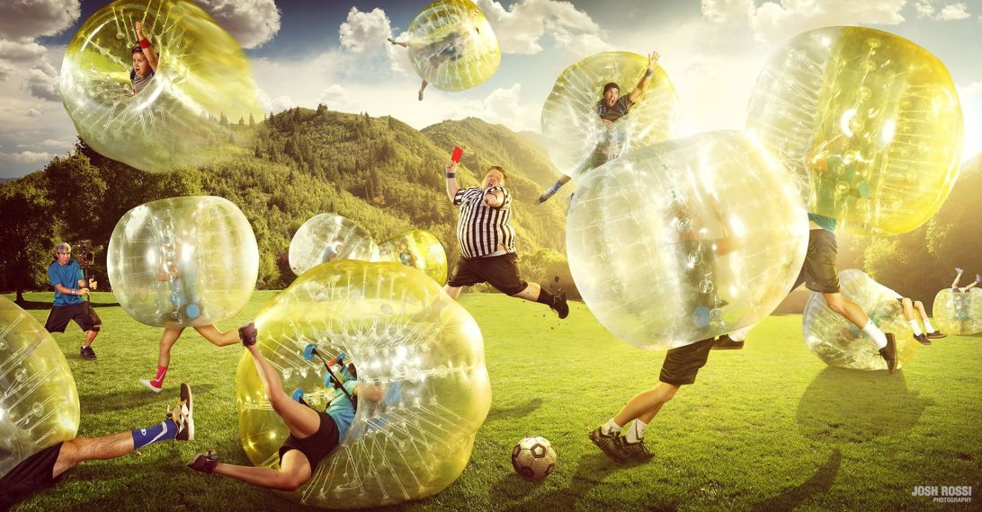 Bubble Football à Cracovie - Un match rebondissant en EVG