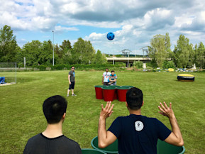 Giant Beer Pong in Prague