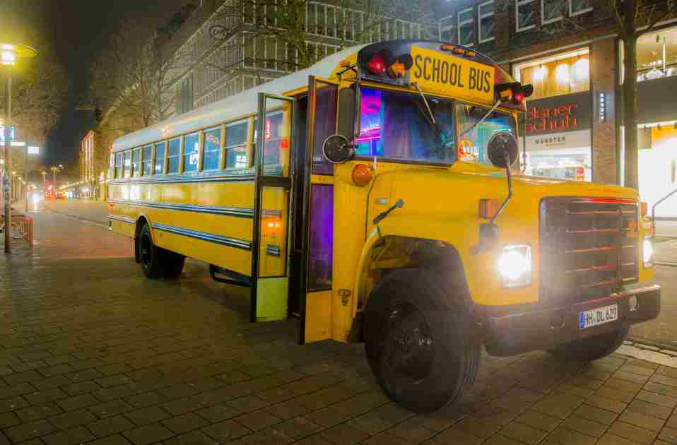 American School Bus In Hamburg